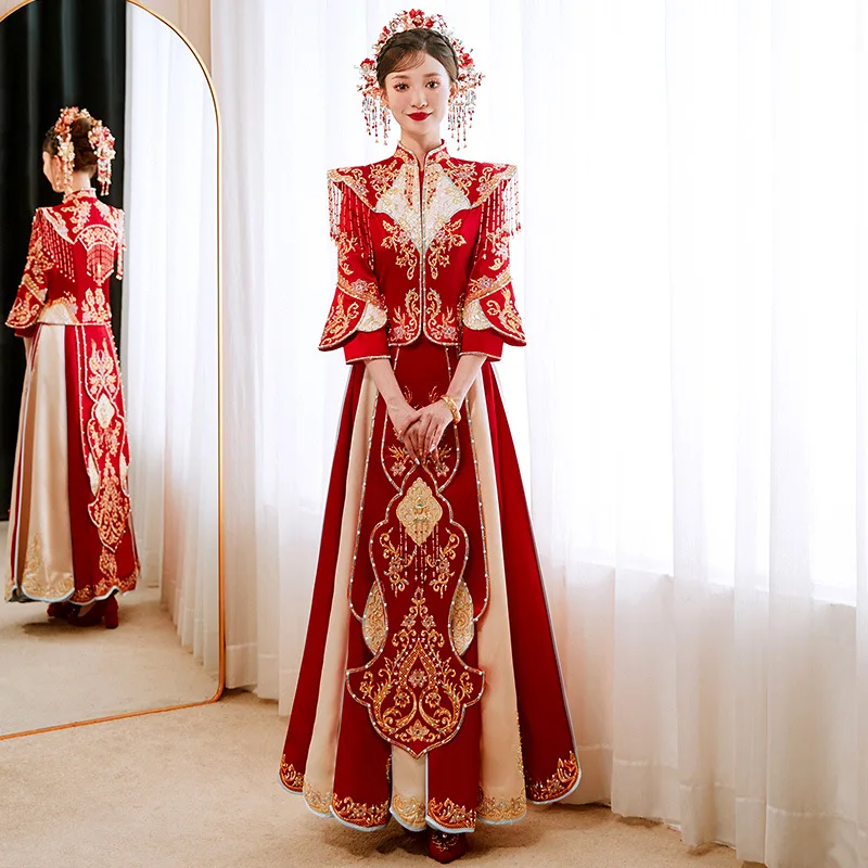 Yourqipao Xiuhe Clothing for Brides 2023 Chinese Wedding Dress