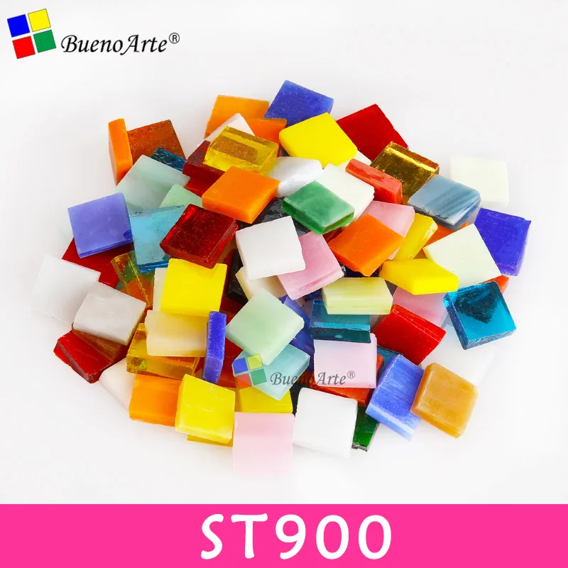 Azulejo de vidrio de color cuadrado de 200 g, 1 x 1 cm, 1,5 x 1,5 cm o 2 x 2 cm, piezas de vidrio Tiffany para kits de lámparas de mosaico para manualidades, material para pasatiempos