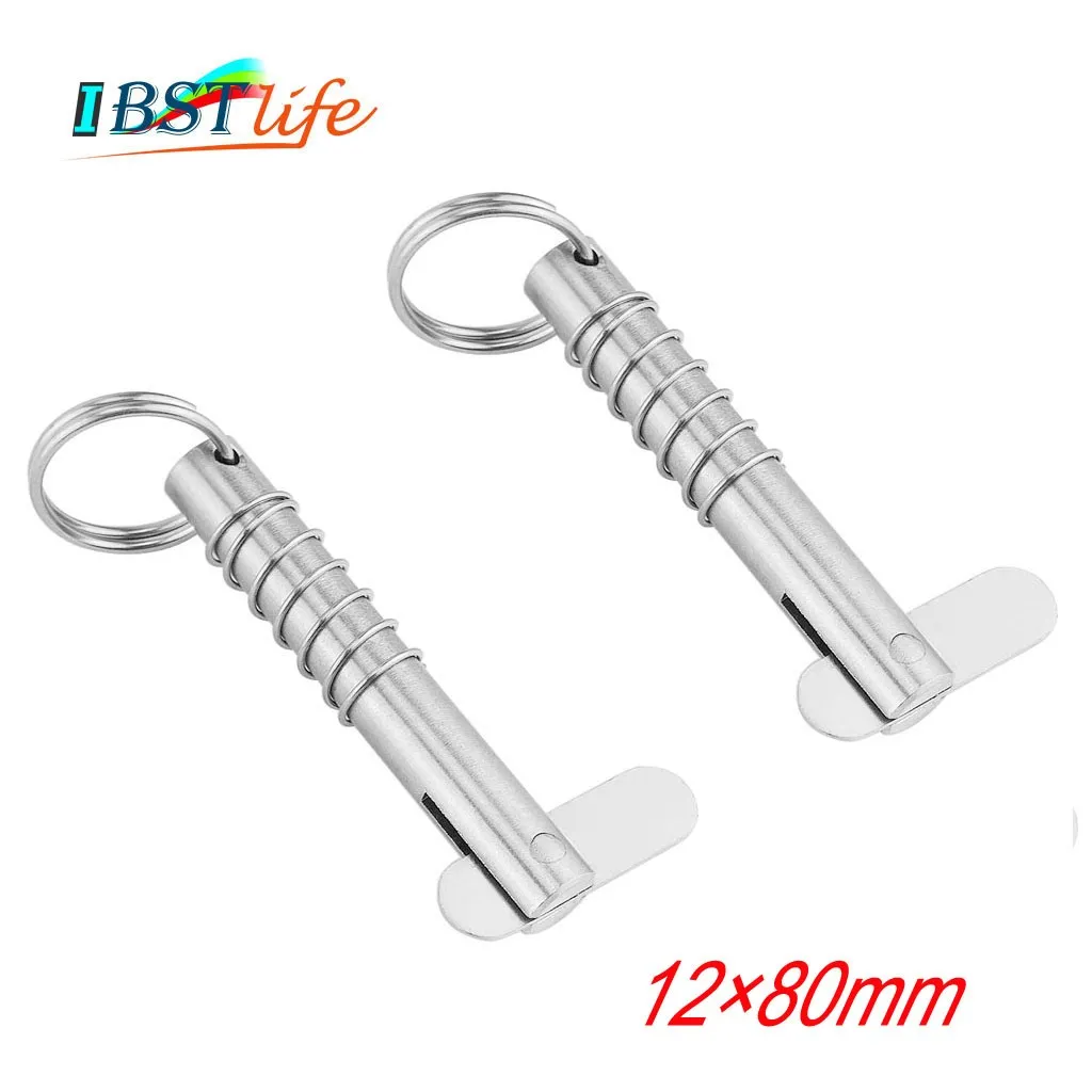 

2PCS M12*80mm Marine grade stainless steel 316 Boat Quick Release Pin Marine Hardware Deck Hinge Replacement Accessories