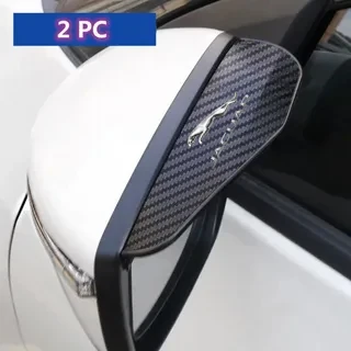 2Pcs Carbon Fiber Car Rearview Mirror Eyebrow Rain Cover For Jaguar XF XE XJ F-Pace X-Type S-Type F-Type E-Pace I-PACE XK