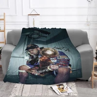 Anuel AA Blanket Fleece Blankets and Bedspreads Plush Bedspread on the Bed Microfiber Bedding Furry Throw Knee Throws Sofa Plaid 1