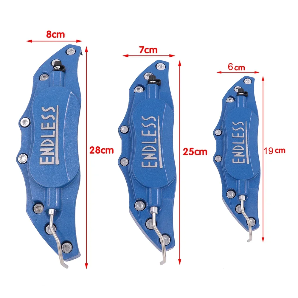 Universal JDM Fixing By Screws Aluminum Brake Caliper Cover 2 Pcs Endless Wheel Modification Decoration For All Car Car Styling