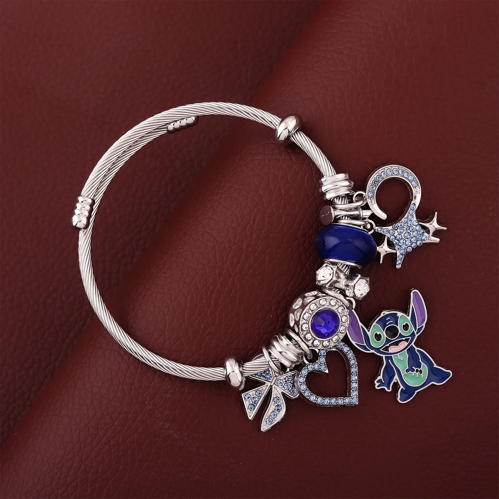 Disney Stitch And Angel Bracelet Star And Stitch Cartoon Character