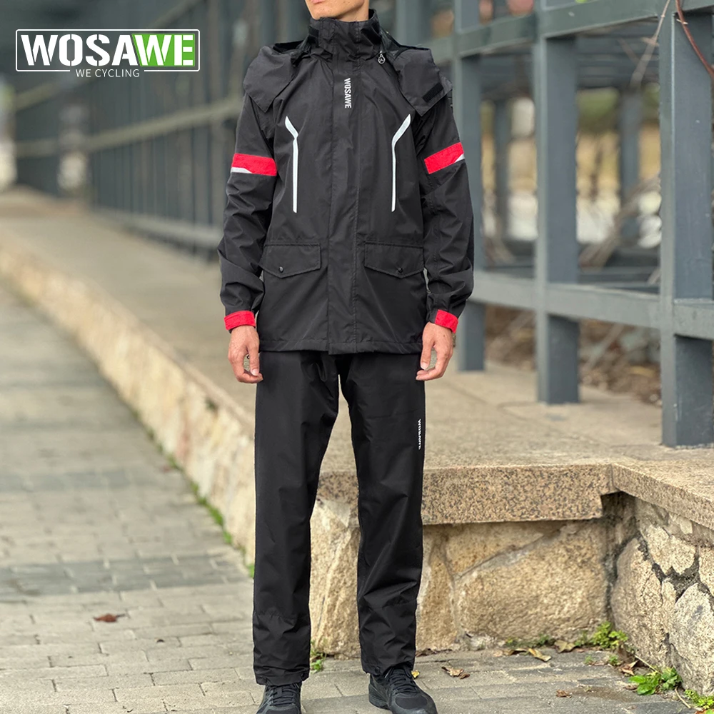 WOSAWE Cycling Rain Pants Waterproof Reflective MTB Bike Rain Trouser  Sports Multi-use Running Hiking Camping Fishing Rain Pant