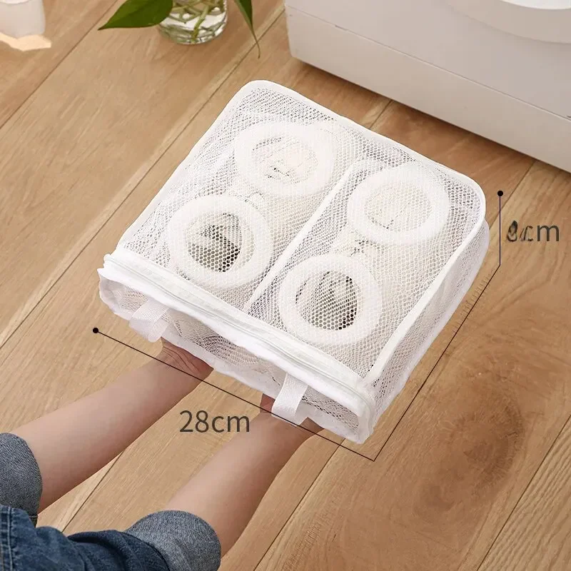 Thickened Anti-deformation Shoe Washing Bag Washing Machine Special Shoe Protection Home Use Lazy Person Net Pouch Drying Bag