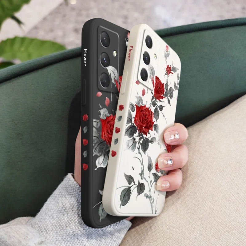 Graceful Rose Design Phone Case Cover