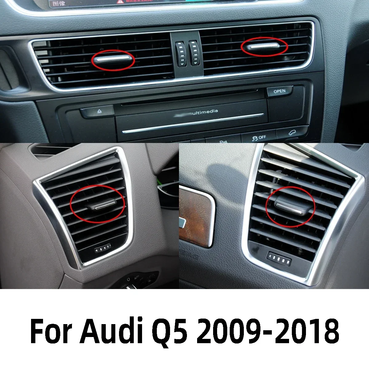 Grille D'aération Climatisation Pour Audi Q5 2009-2018 - Référence 8R1820951 - Remplacement Direct - 5
