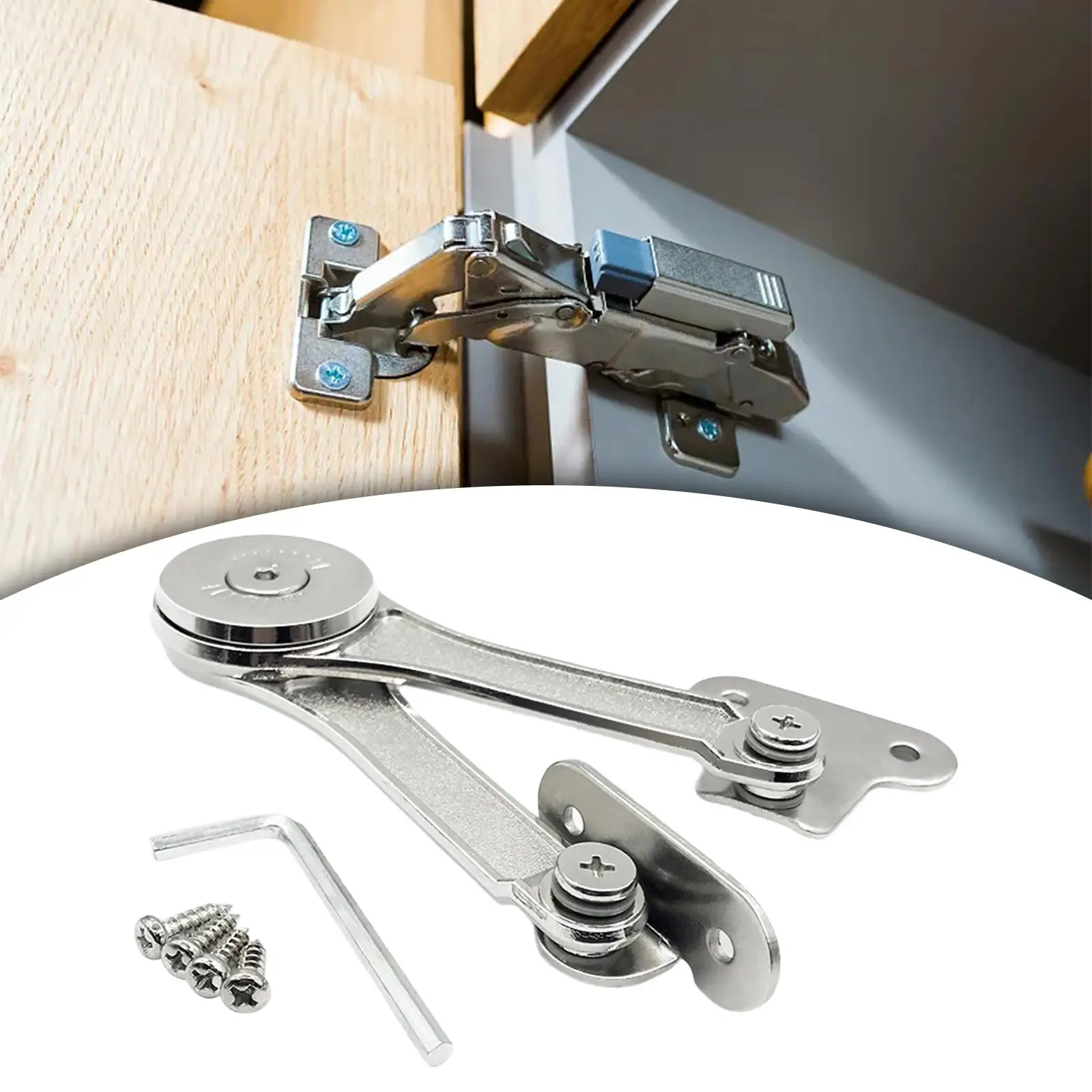 Lift up Stay Support Hinge Thickened Casting Tatami Furniture Door Heavy Lid Anti Rust Cabinet Door Randomly Stop Hinge Hardware