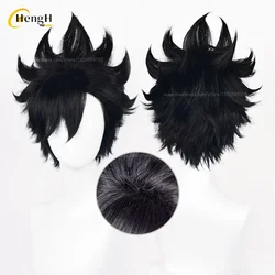 Premium Black Anime - Inspired Short Cosplay Wig - Heat Resistant Synthetic Hair | Unisex Party Wig with Free Wig Cap (Wig Only)