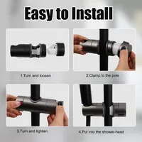 ที่ยึดฝักบัวอเนกประสงค์ ปรับระดับได้ สำหรับราวเลื่อน อุปกรณ์เสริมในห้องน้ำ 6