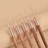 KADS 6/9/12/15/18mm Nail Art Liner Brush for Nails Red Wood Handle Drawing Lines Stripe Painting Art Design Pen Manicure Tool 3
