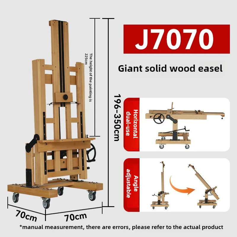 Beech Wood Large-scale Oil Painting Easel Art Special Multi-functional Flat Stand Dual-use Master Teaching Double Rocker