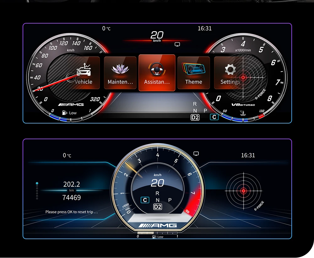 Digital Instrument Cluster For Mercedes-Benz E Class W213 2016-2019 Speedometer