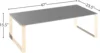 Remini Coffee Table, Gold Metal and Black Glass 4