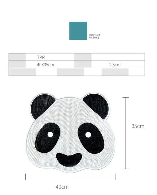 Panda Cleansing Anti-Itch Bath Mat, Shower Foot and Back Scrubber with  Suction Cups, Super Absorbent Non-Slip Carpet Mat for Shower (2pcs) - Yahoo  Shopping