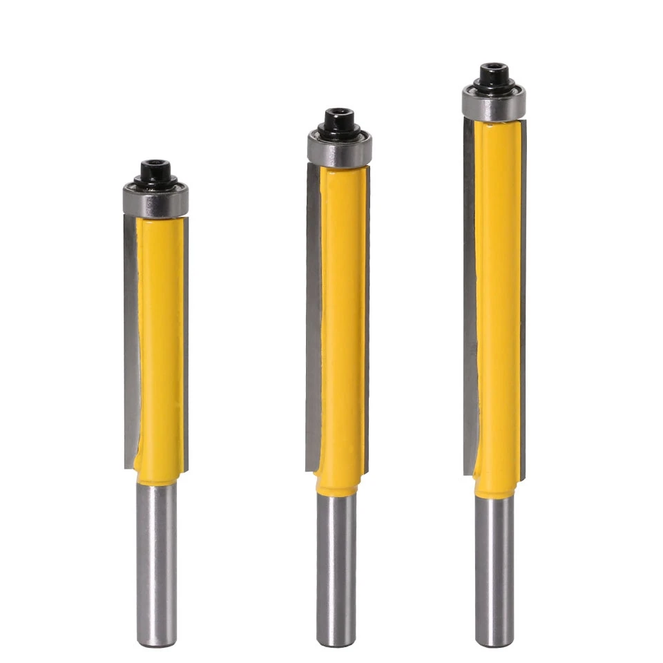 

3Pcs 8mm Shank 2 inch Flush Trim Router Bit Set Milling Cutters with Bearing for Wood Template Pattern Bit Wood Cutter Milling T
