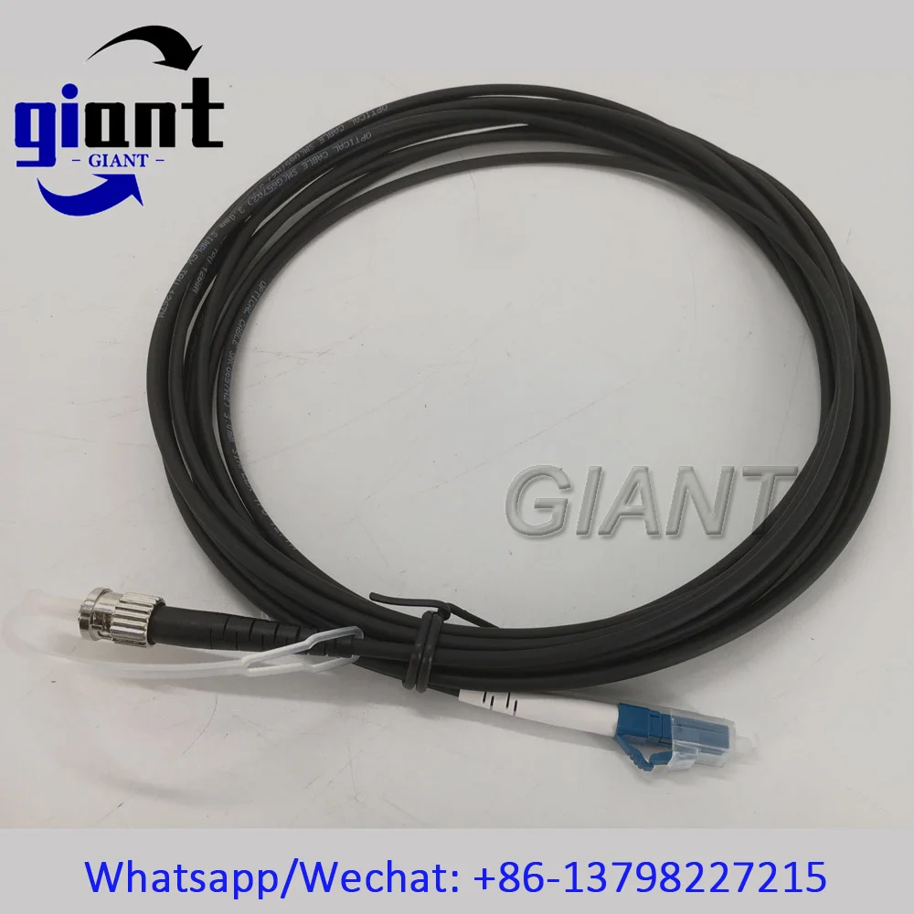 10개/묶음 1C 아머드 케이블, 1C, SM, 9/125, 3.0mm 5M TPU 블랙 아머드 패치 코드 케이블, STUPC 남성형에서 LCUPC 광섬유 패치 코드