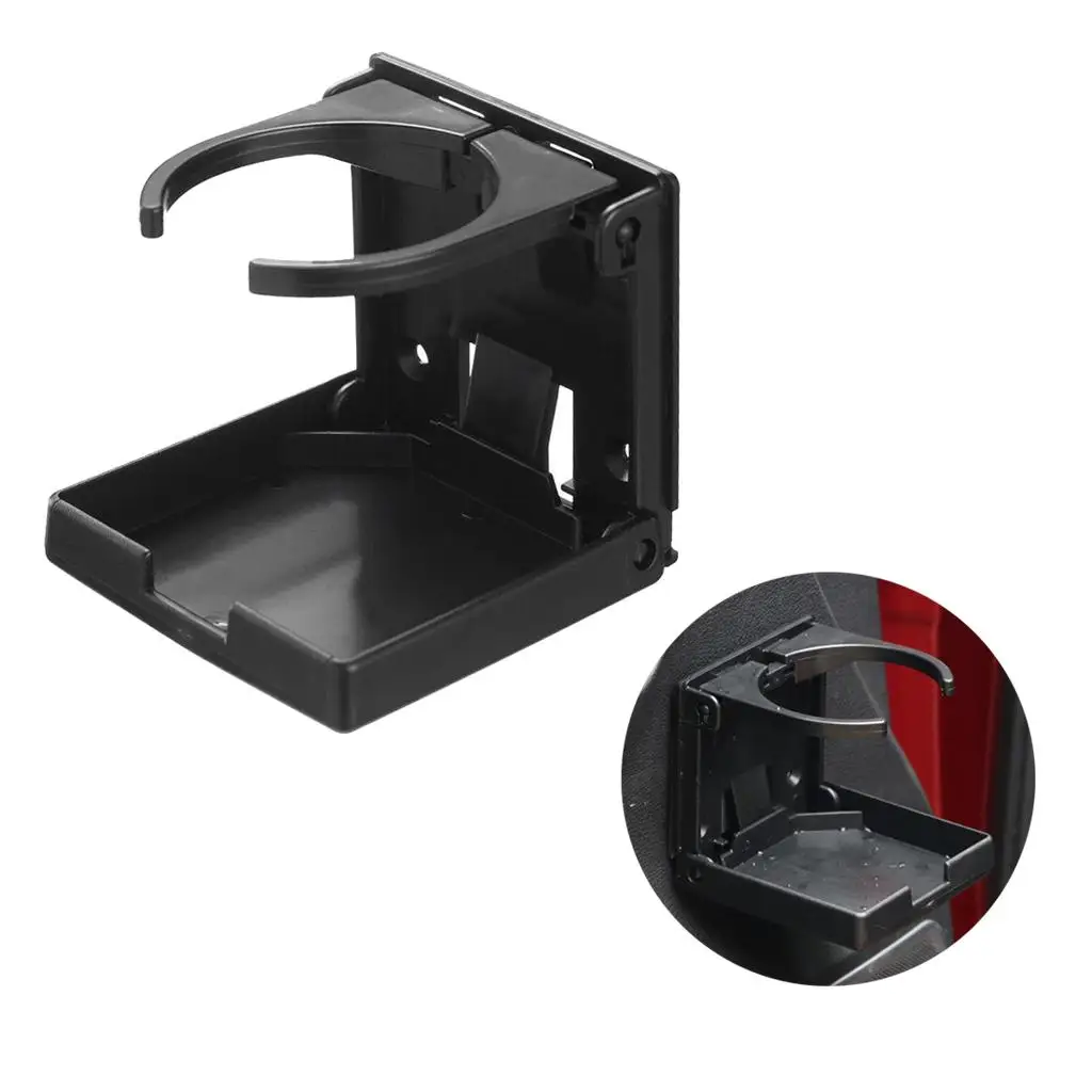 Cup Holder Folding Drink Holders Car Cup Holder for Trucks Car RVs Marine Boat , Black, 102x94mm