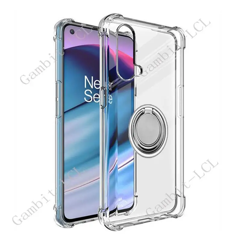 Enhanced Back Ring Holder Bracket Phone Case with TPU Soft Silicone Cover