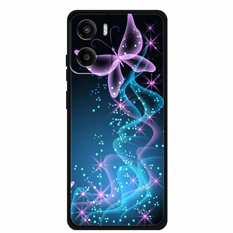 Cartoon Animal Soft Silicone TPU Phone Case with Flower Design - Dustproof Protective Cover