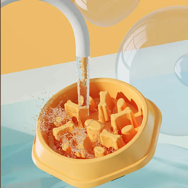 Dog slow food bowl dog bowl dog bowl anti-slip anti-choking anti-vomiting pet feeding bowl small dog food bowl cat bowl 4