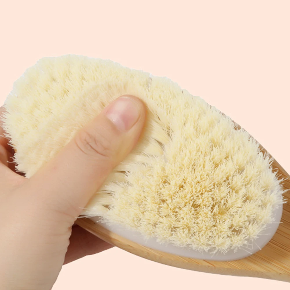 Long Handle Soft Bristles Shower Brush Dry Skin Exfoliating Double-sided Bath Back Massage Brush Skin Care Cleaning Tool 5