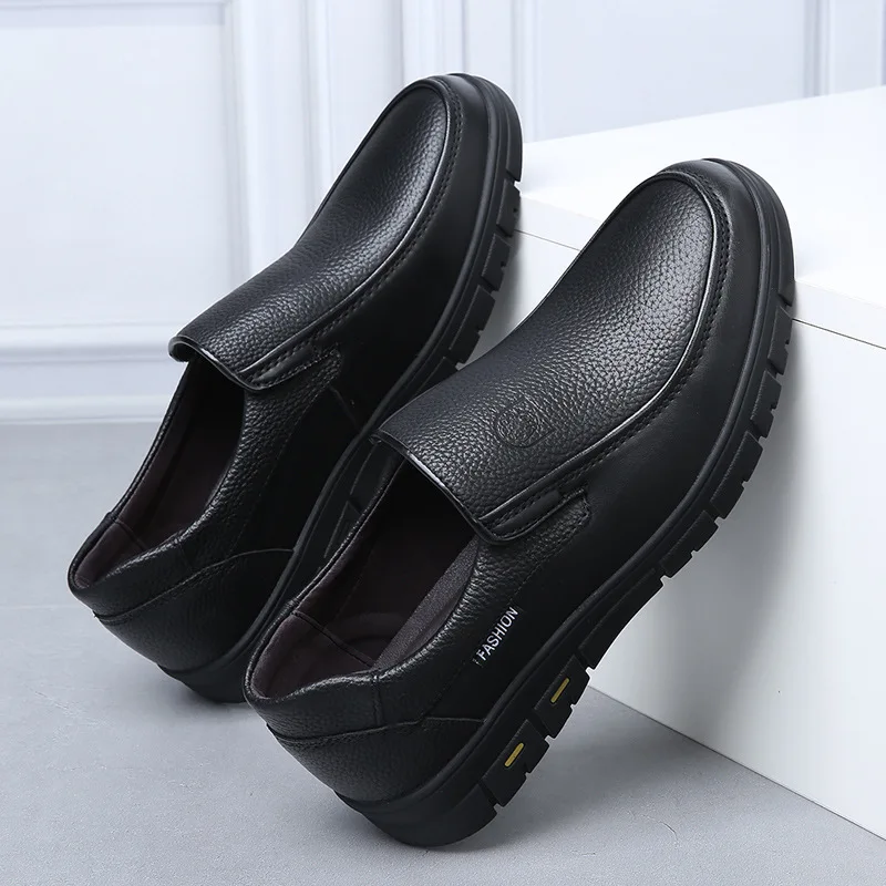 New Genuine Leather Handmade Shoes Casual Shoes For Men Flat Platform Walking Shoe Outdoor Footwear Loafers Breathable Sneakers 3