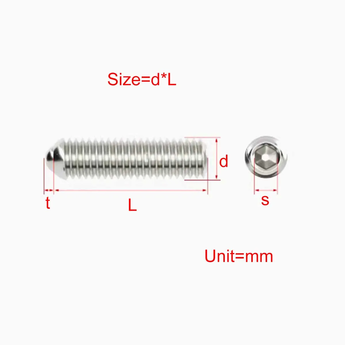 

304 Pozi screw positioning steel ball locking 12.9 level spring plunger