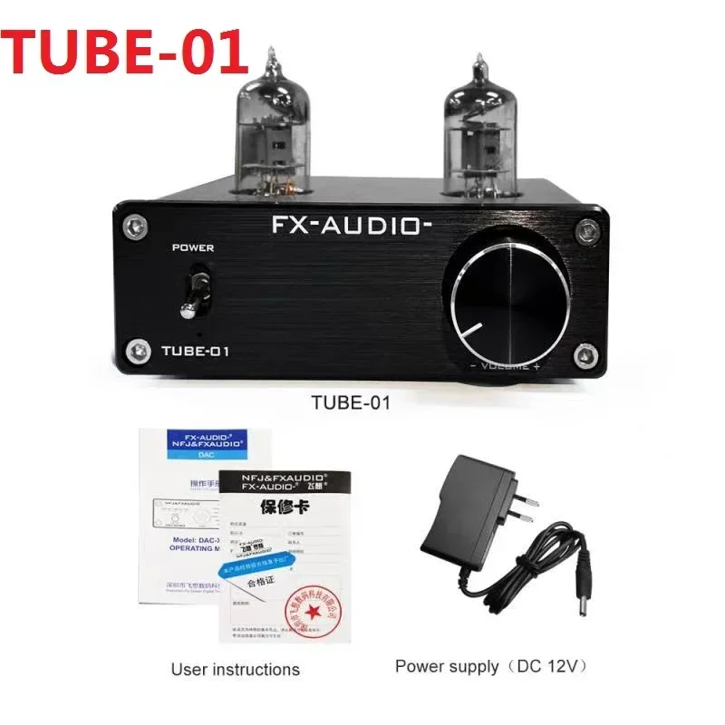 2020 FX-AUDIO TUBE-01(6J1) TUBE-03(6K4) HiFi 2.0 Portable Tuning Tube Pre Amplifier DAC Digital Audio Decoder DC12V/1A  Adapter fx audio dac x6 hifi 2 0 digital audio decoder dac input usb coaxial optical output rca headphone amplifier 24bit 96khz dc12v