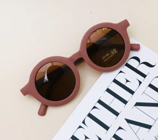 Holiday Party Decoration Children's Sunglasses Glasses Retro Solid Eyeglass For Kids Ultraviolet-proof Round Convenience Glasses