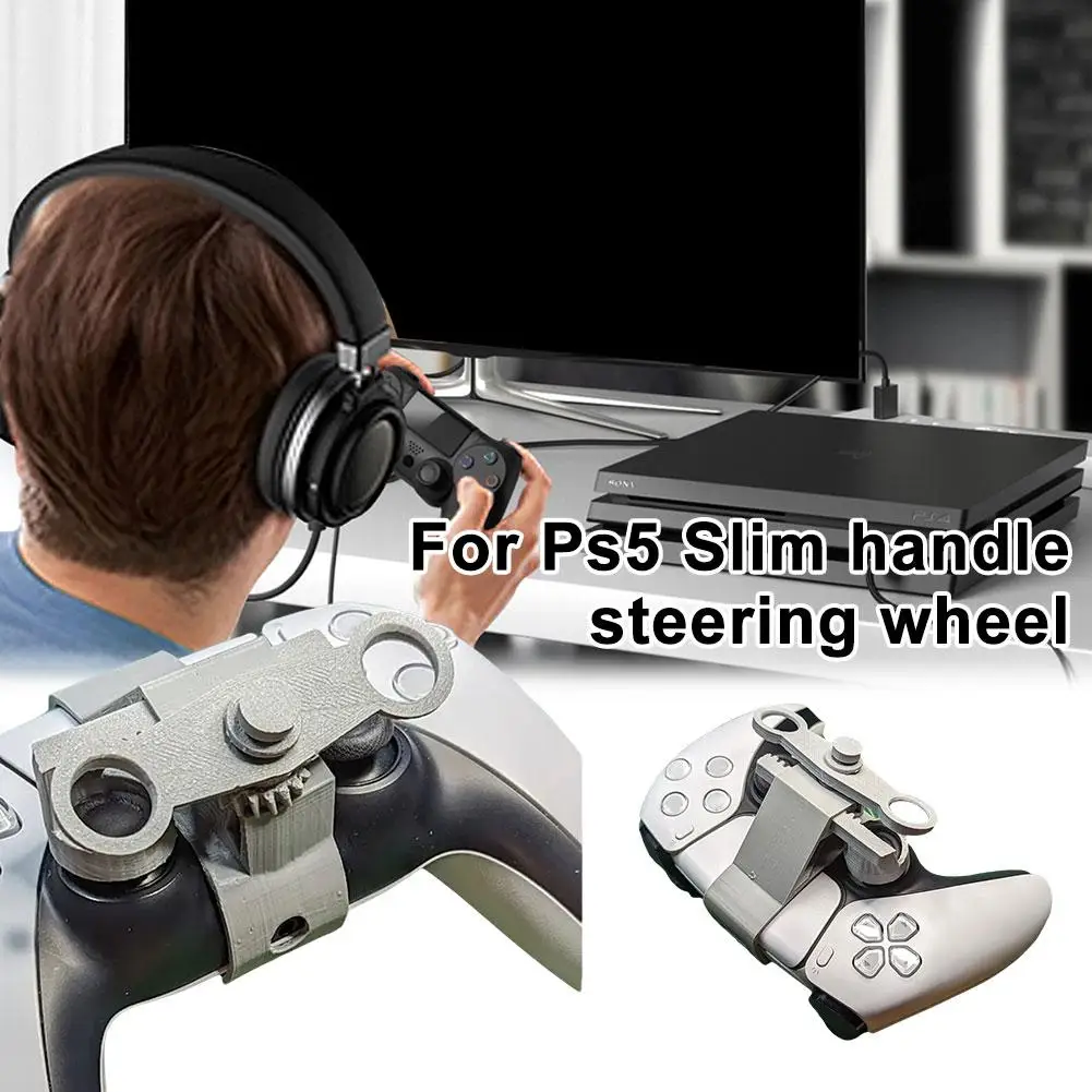3D 프린팅 핸들 스티어링 휠, PS5 및 PS5 슬림 레이싱 게임 컨트롤러 교체 핸들 부착, K6N6