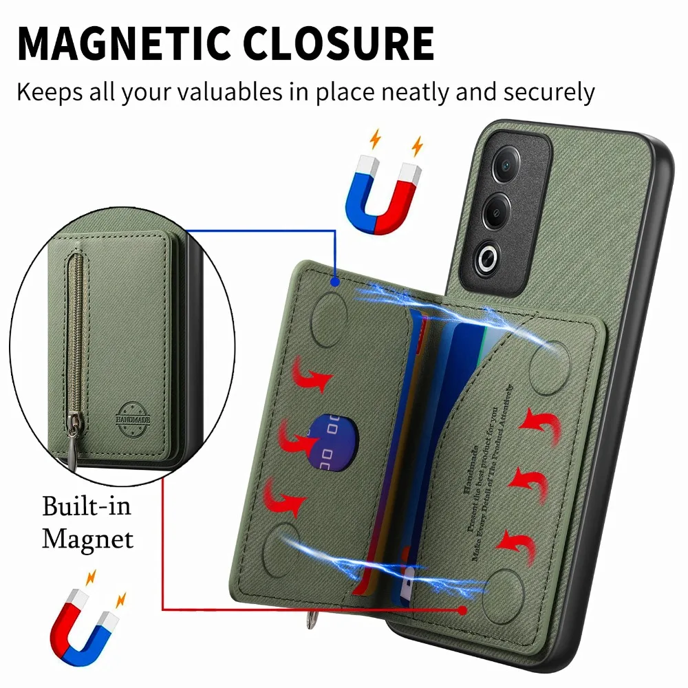 Luxury RFID Leather Card Holder Shockproof Phone Case - Bumper Armor Cover