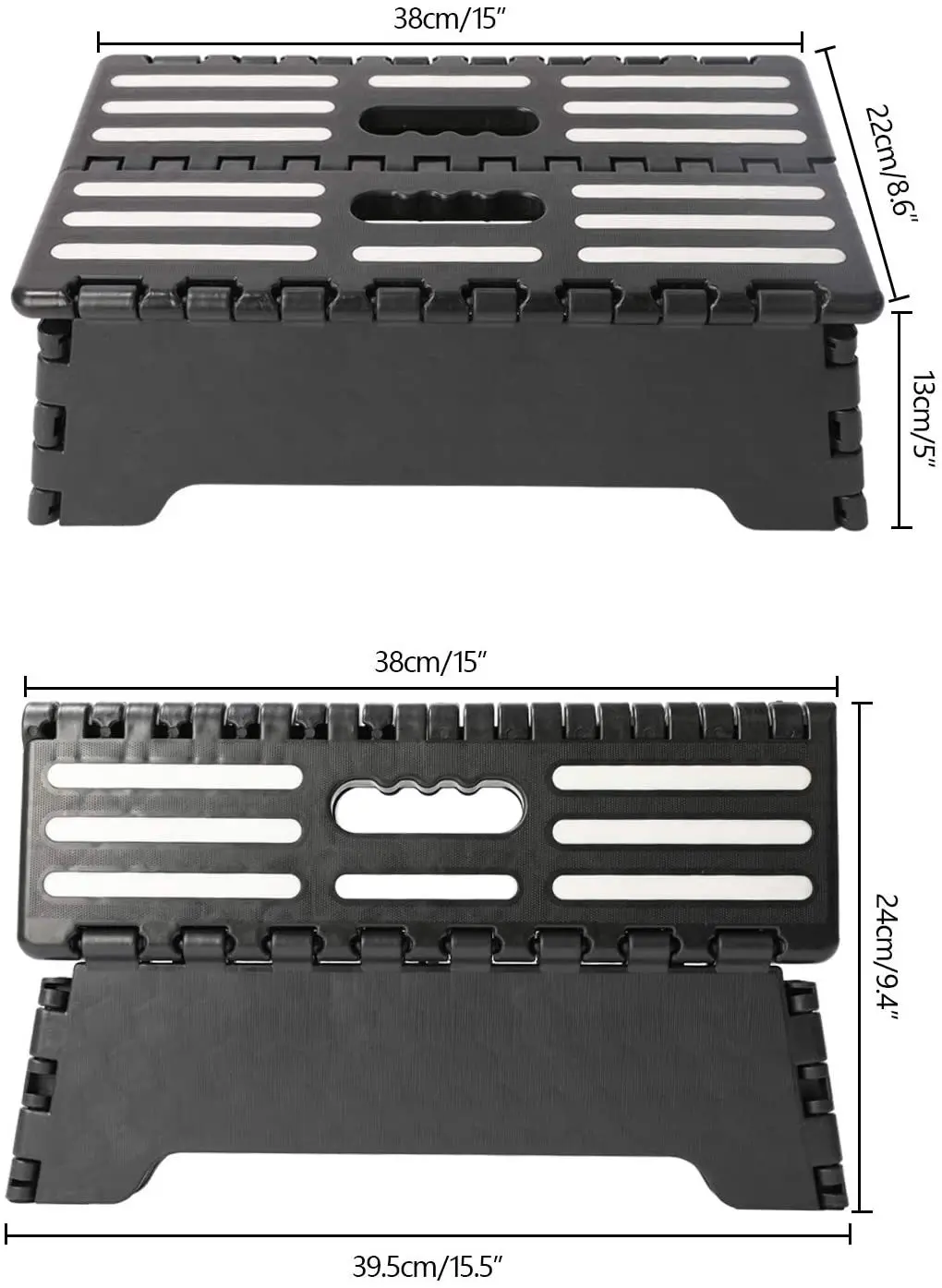 Description Picture 3 of itemFolding Step Stool - 1/2"H Safety Half Step Platform, Non-Slip Portable PP Plastic Step Stool Assistive Devices for Elderly Kids