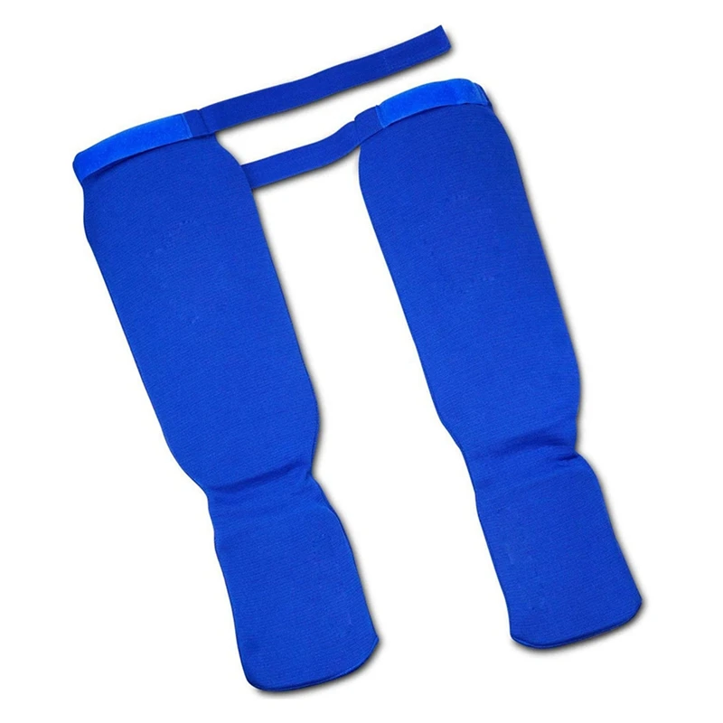 Blue Karate Protective Gear Boxing Training Shin Guards Taekwondo Sanda Fighting Shin Guards And Instep