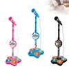 Kids Microphone with Stand Karaoke Mic Speaker with Lights Music Instrument Toys Singing Machine Birthday Gift for Girl Boy 4