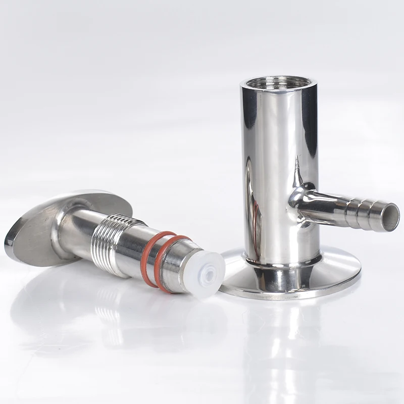 10mm Hose Barb 0.5\'\' 0.75\'\' 1.5\'\' 2\'\' Tri Clamp SUS 304 Stainless Steel Sampler Sampling Valve Manual Handle Homebrew Beer