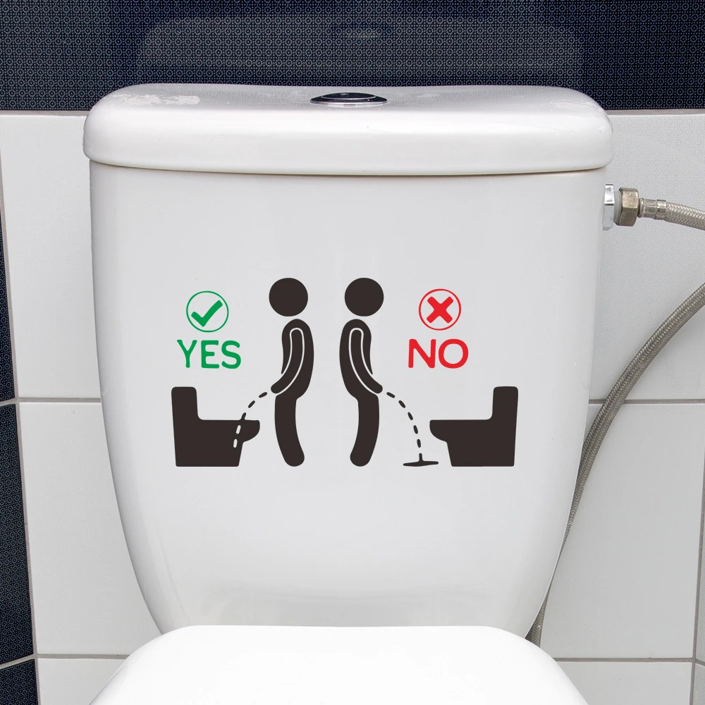 1Pc 3D Toilet Stickers Personality Antics Removable Toilet Stickers