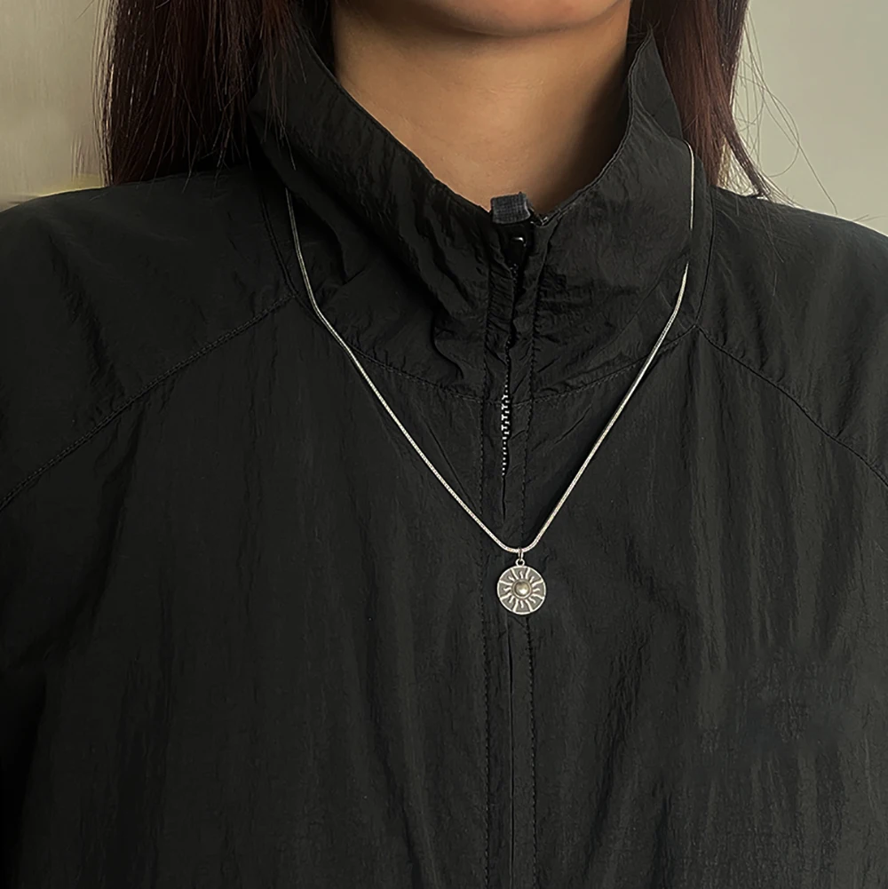 진짜 S 빈티지 맞춤형 태양, 달, 별, 커플 목걸이, 펜던트 주얼리