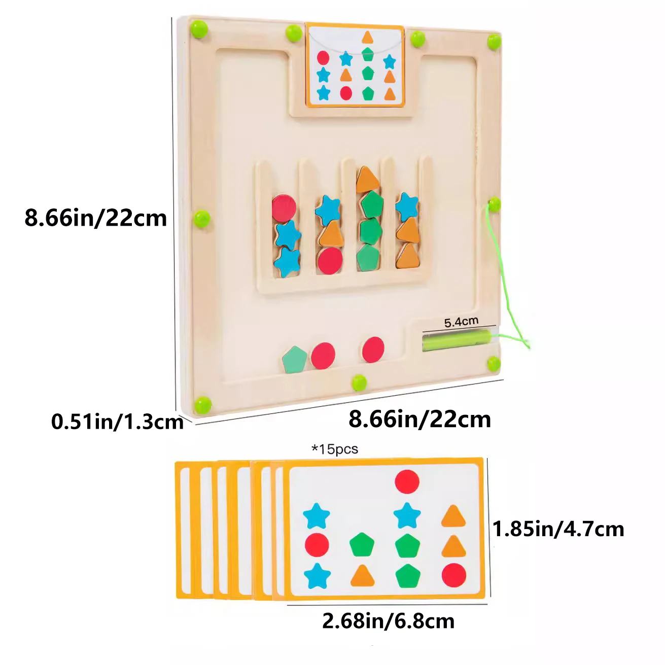 Wooden Shape Pairing Maze, Montessori Early Education Toys, Magnetic Shaped Walking Matching Game, Cognitive Colors And Shapes 6