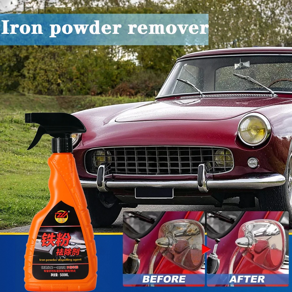 500ML Iron Rust Remover Spray Protect Paint Wheels Surface Maintenance Metal Chrome Paint Cleaner Iron Powder Cleaning