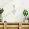 Test Tube Vase Wall Flower Arrangement Decor Holder Decoration Clear White Metal Pot 3