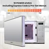 Compact countertop microwave, 0.7 cubic foot capacity, digital touch screen, one-touch button start, 6 preset cooking modes 5