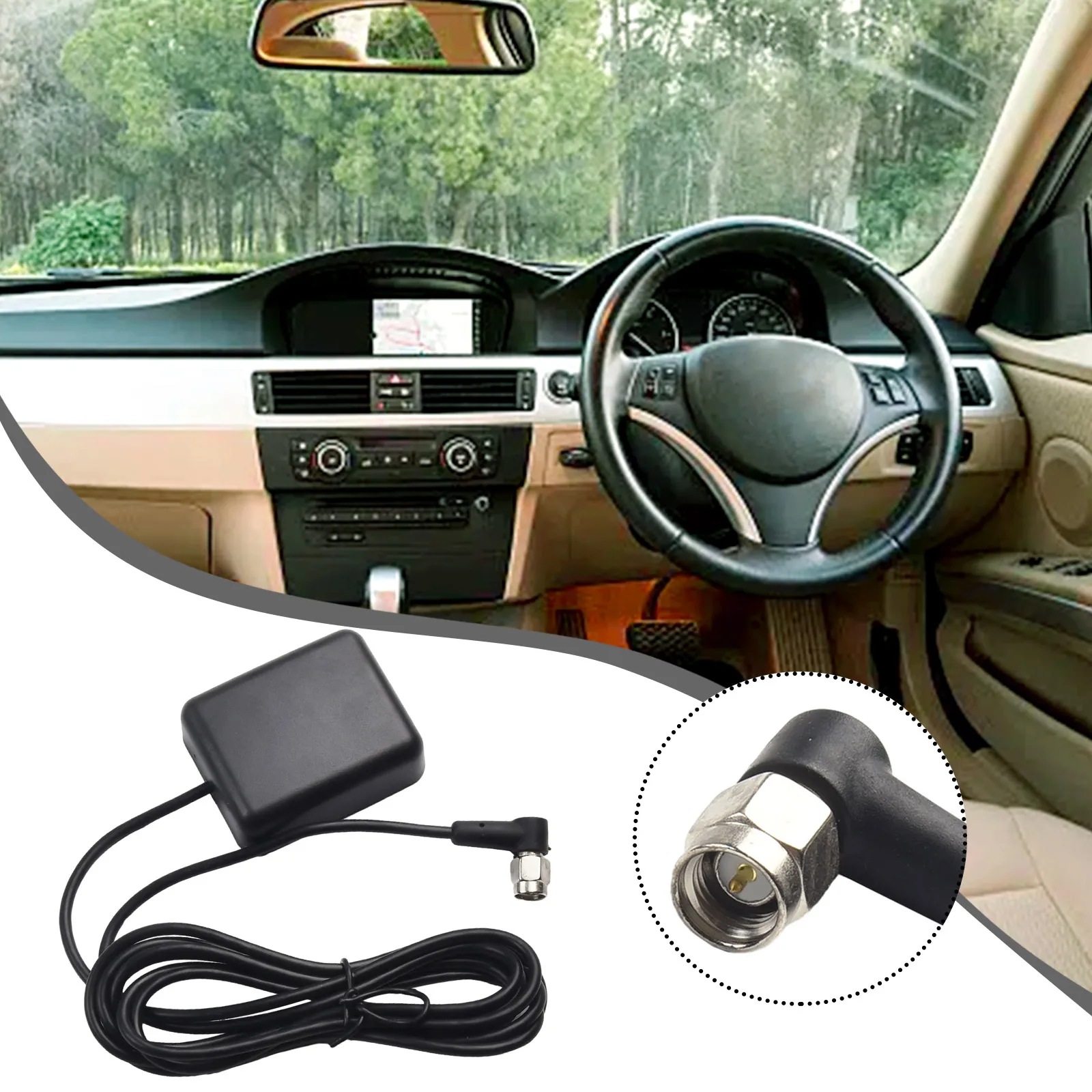 Car GPS Antenna GPS Antenna With USB Adapter SMA Male Plug Auto Radio GPS Stereo Receiver Player For Navigation Head Unit