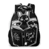 Black Witch's Cat Reading The Book of Dark Magic School Bag Girls Travel Bag Backpack with Multiple Using Women Backpacks 1