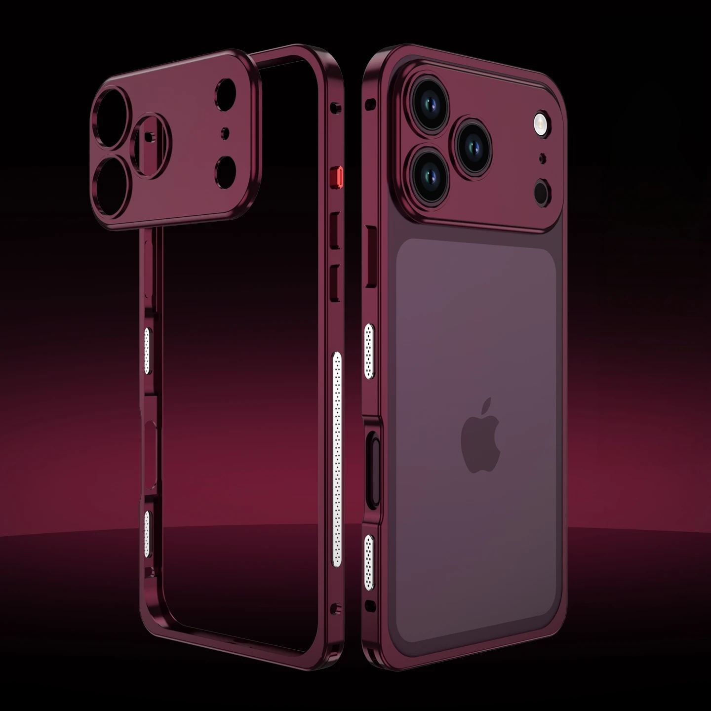 Premium Metal Alloy Shockproof Phone Case with Silicone Lining and Lens Protection