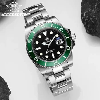 ADDIESDIVE NH35 Movement Automatic Watch Sapphire Crystal Mechanical Wristwatch 200m Diving Super Luminous Watches reloj hombre