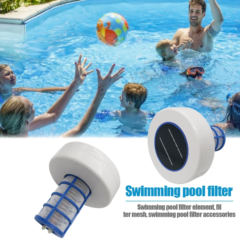 For Salt Qualirey 1 Set Solar Pool Ionizer Floating Water Cleaner And Purifier, Kill Algae In Pool, 85% Less Chlorine, With 4 Pcs Scum Eliminating Ball For Fresh And Salt Water Pools
