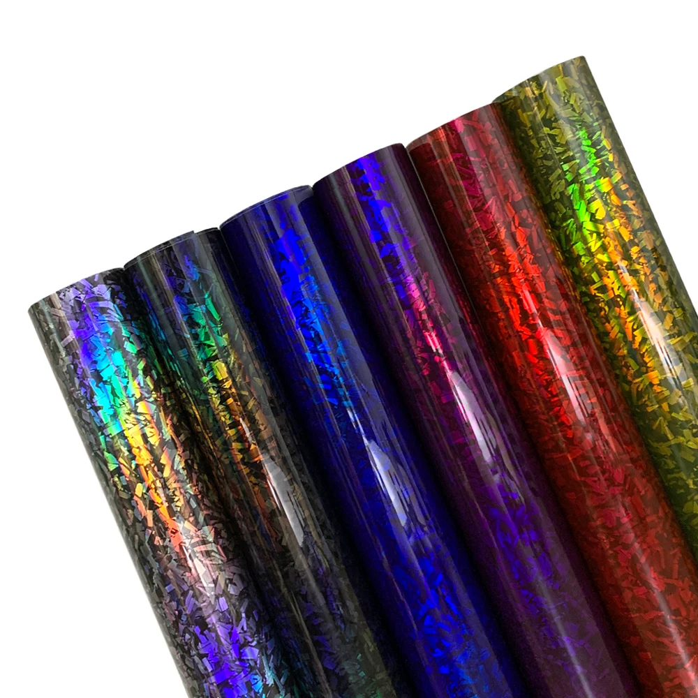 PET Forged Carbon Wrap Vinyl Auto Regenbogen Laser Körperbedeckung Aufkleber für Auto Folie Motorrad Helme Verpackung Selbstklebende Folie – Detail 3