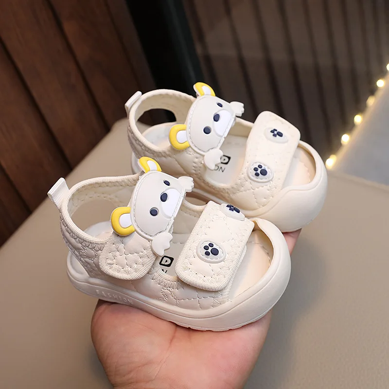 Toddler Sandals Summer Baby Beach Shoes Cute Cartoon Bear Infant Sandals Protect-toe Unisex Baby Boy Girl kids shoes kids sandals baby sandals sandals and clogs