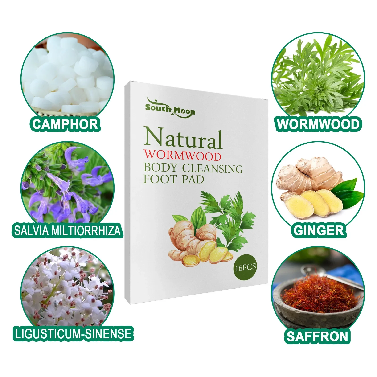 Foot Detox Patches Wormwood Pads Stress Relief Sleeping